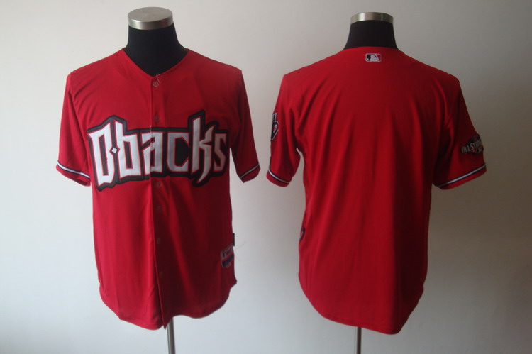 Diamondbacks Blank Red Cool Base Stitched MLB Jersey - Click Image to Close